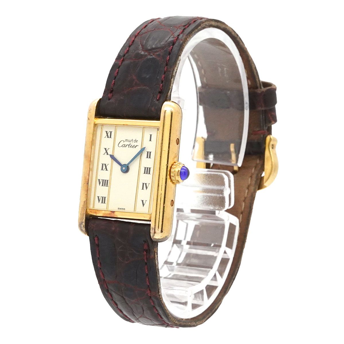 Cartier Must Tank SM Vermeil Vintage Watch 925 Sterling Silver Quartz — view 2