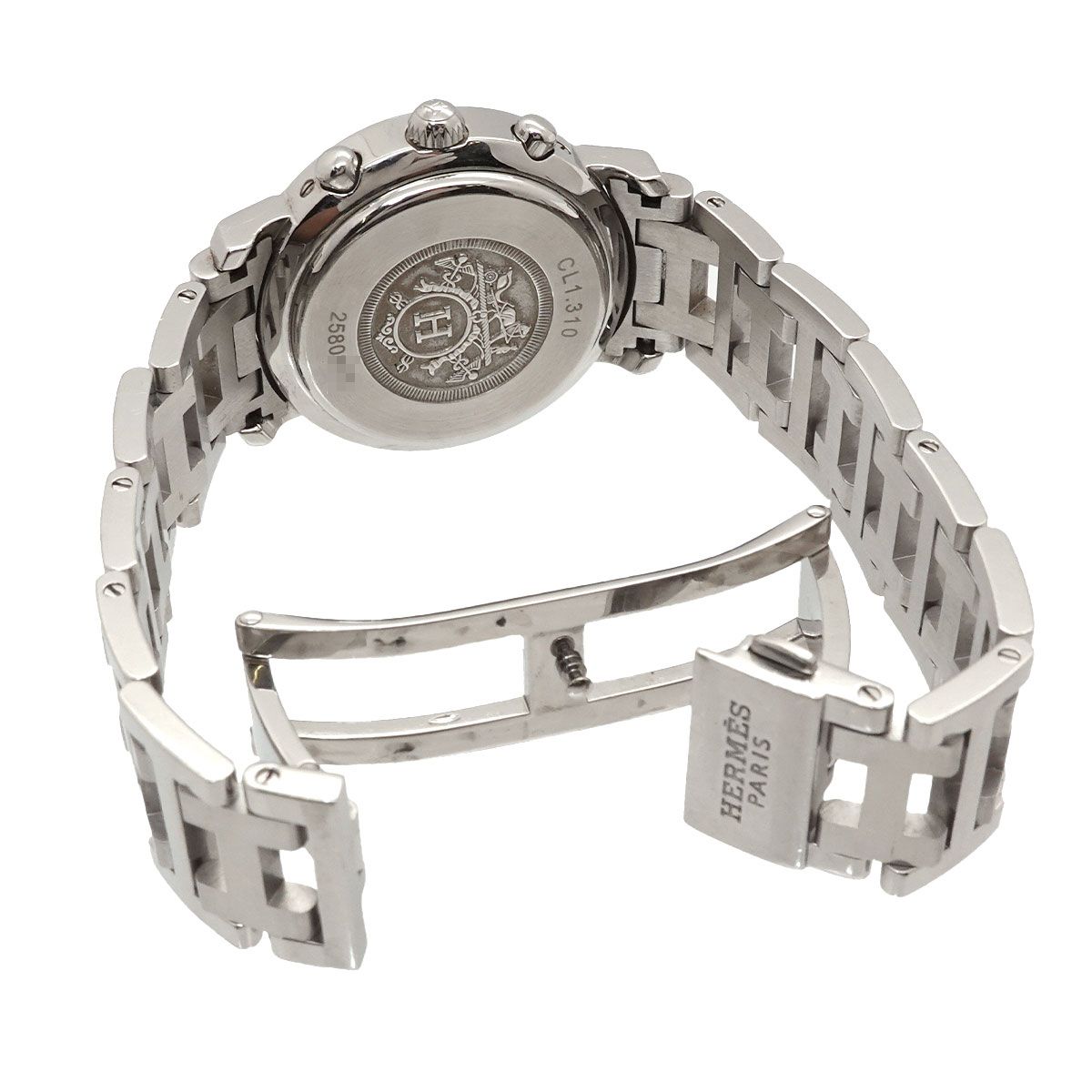 Hermes Clipper Chronograph Vintage Watch Date Black Quartz — view 4