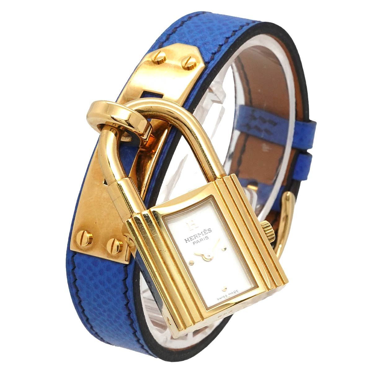 Hermes Kelly Watch Vintage White Blue Quartz — view 2