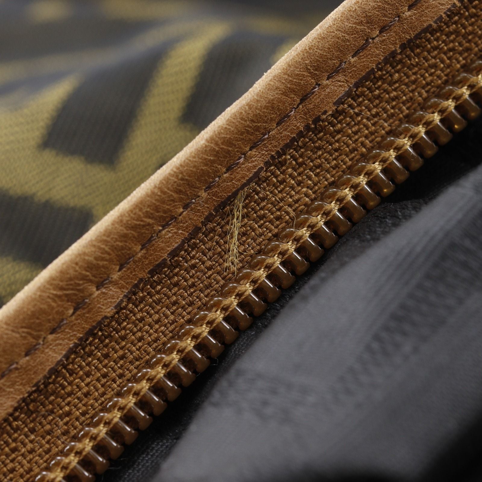 Fendi Zucca Nylon Canvas Brown Boston Bag — view 8