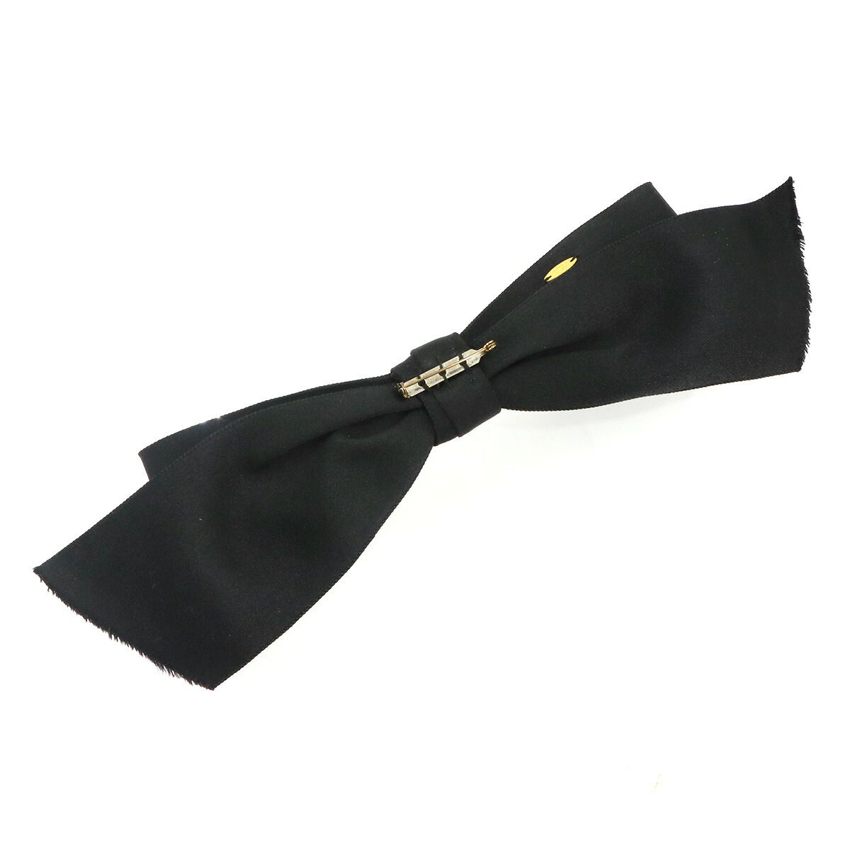 Chanel Ribbon Brooch Satin Black Vintage — view 3
