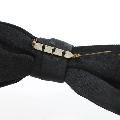 Chanel Ribbon Brooch Satin Black Vintage — view 5