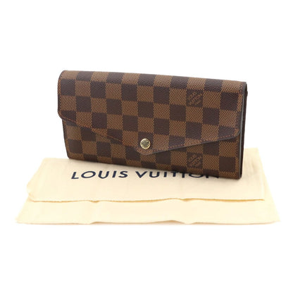 Louis Vuitton Damier Portefeuille Sarah Bifold Wallet Ebene Brown — view 2