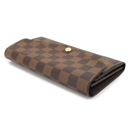 Louis Vuitton Damier Portefeuille Sarah Bifold Wallet Ebene Brown — view 5