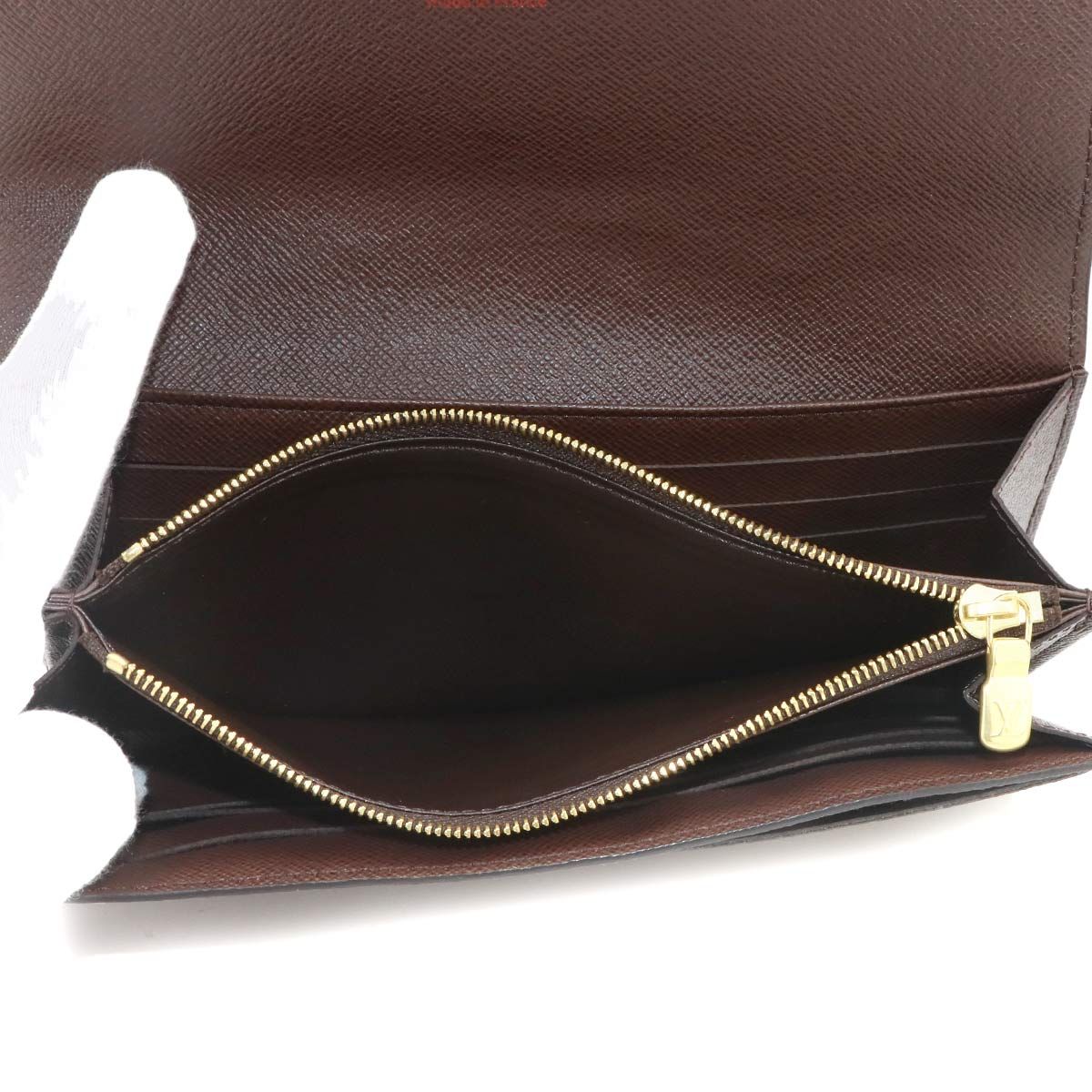 Louis Vuitton Damier Portefeuille Sarah Bifold Wallet Ebene Brown — view 8