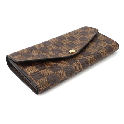 Louis Vuitton Damier Portefeuille Sarah Bifold Wallet Ebene Brown — view 4
