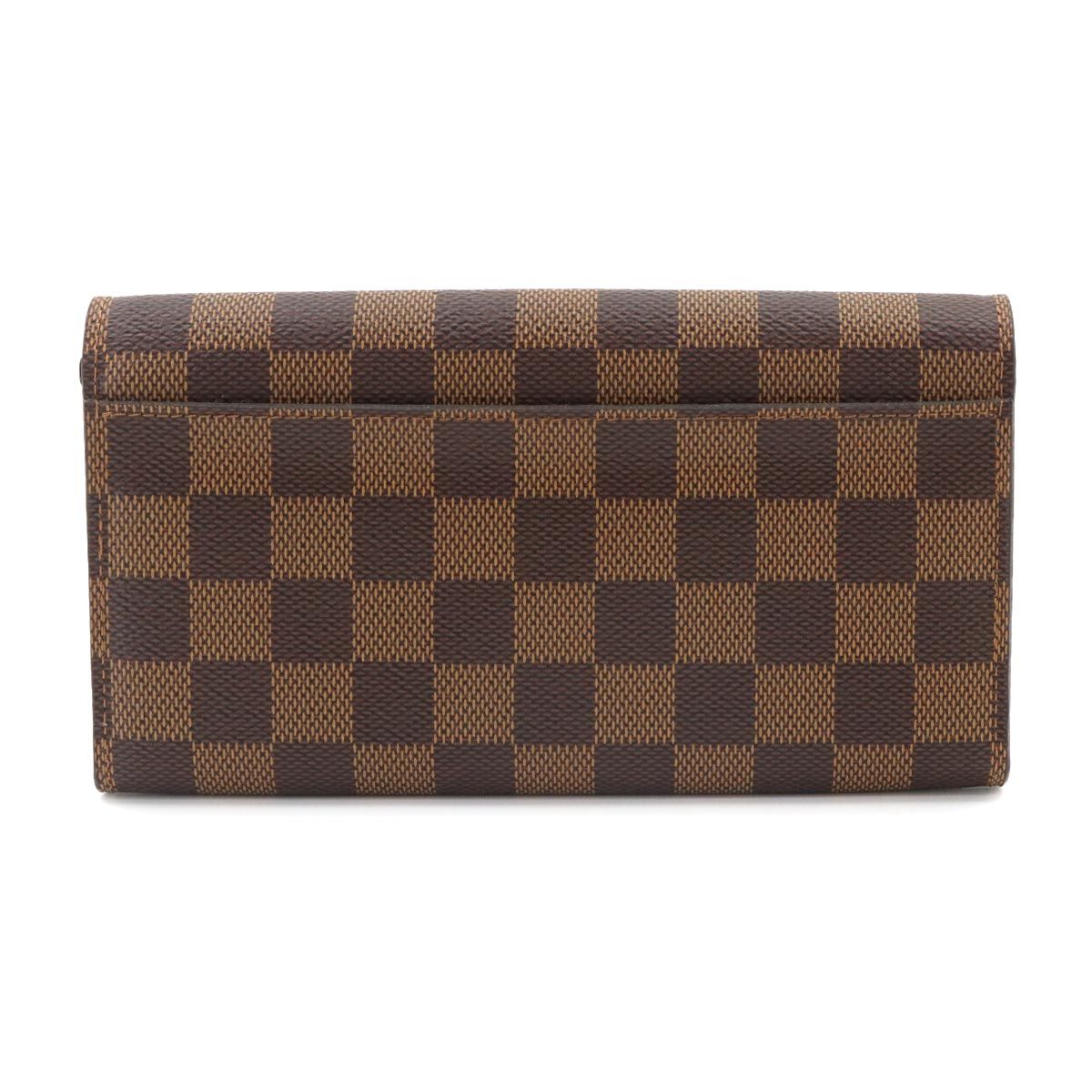 Louis Vuitton Damier Portefeuille Sarah Bifold Wallet Ebene Brown — view 3