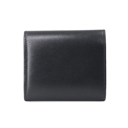 Celine Triomphe Compact Wallet Trifold Leather Black Gold — view 2
