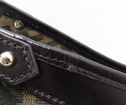 Fendi Zucca Tote Bag Canvas Dark Brown — view 7