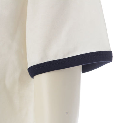 Celine Cotton Logo Triomphe Print Classic Short Sleeve T-Shirt Top White Dark — view 6