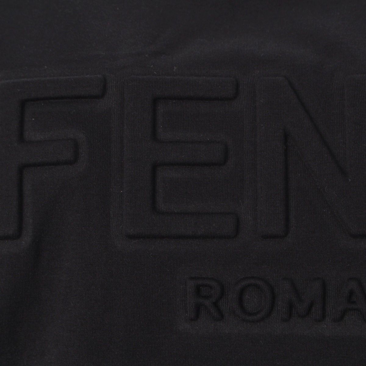 Fendi Embossed Logo Gradient Short Sleeve T-Shirt Top Afrm Black — view 7