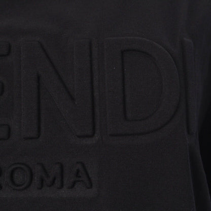 Fendi Embossed Logo Gradient Short Sleeve T-Shirt Top Afrm Black — view 8
