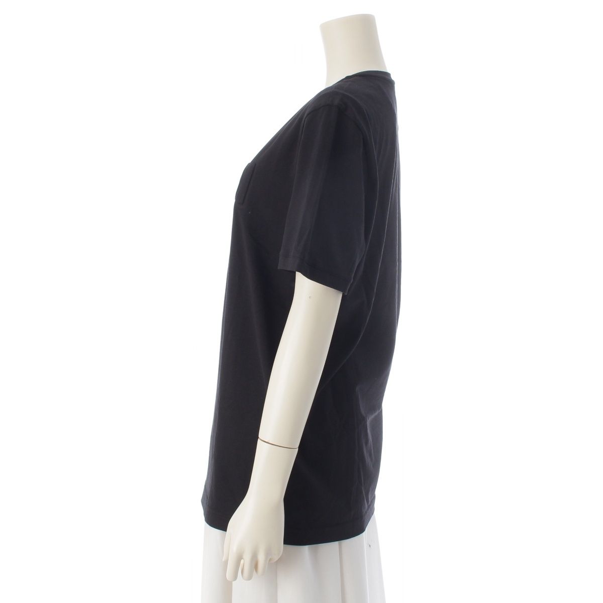 Fendi Embossed Logo Gradient Short Sleeve T-Shirt Top Afrm Black — view 3