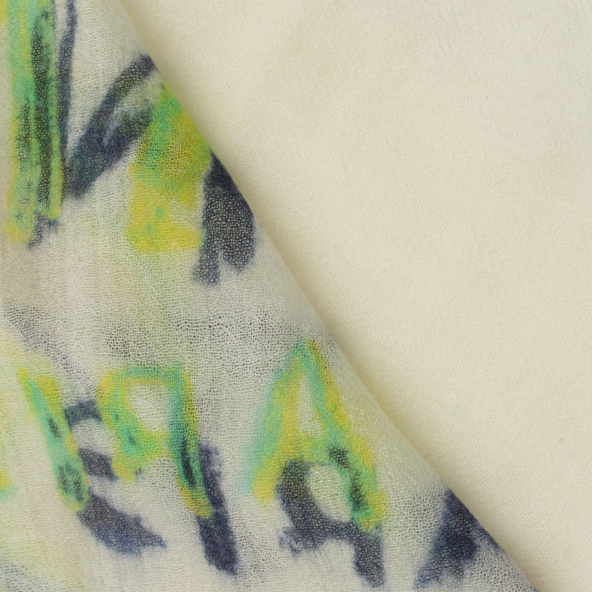 Chanel No 5 CC Logo Shawl White Multicolor Scarf — view 5