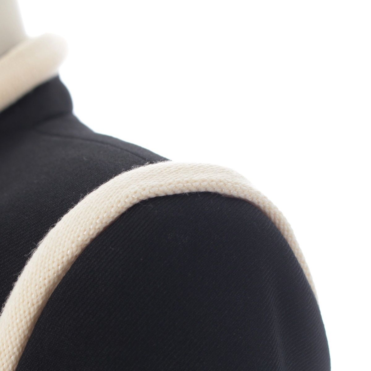 Louis Vuitton Wool Rayon Bicolor Tailored Jacket Black White 36 — view 6