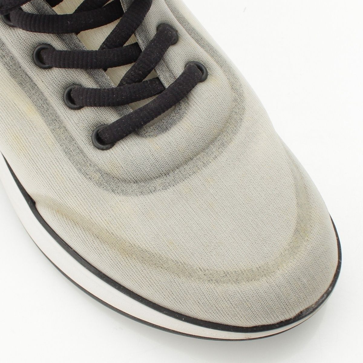 Chanel Fabric CC Logo Mesh Low-Top Sneakers Gray — view 5