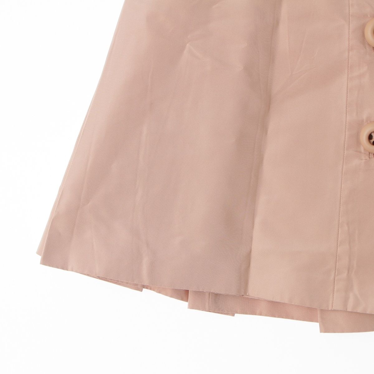 Prada Silk Big Button Skirt Pleated Pink 38 — view 5