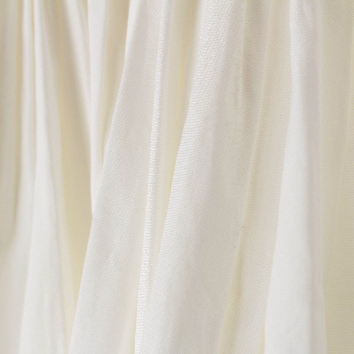 Prada Cotton Gathered Asymmetric Skirt Flare White 38 — view 7