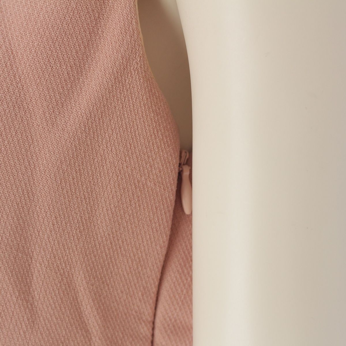 Prada Virgin Wool Cupro Silk Button Sleeveless Dress Pink 38 — view 7