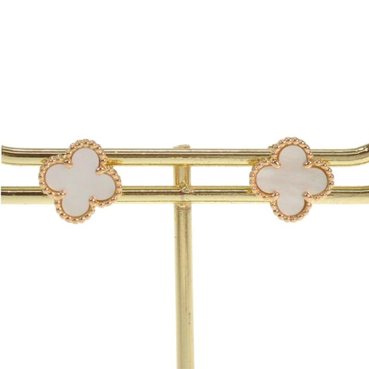 Van Cleef & Arpels Sweet Alhambra Earrings 18k Yellow Gold Mother of Pearl