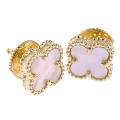 Van Cleef & Arpels Sweet Alhambra Earrings 18k Yellow Gold Mother of Pearl — view 4