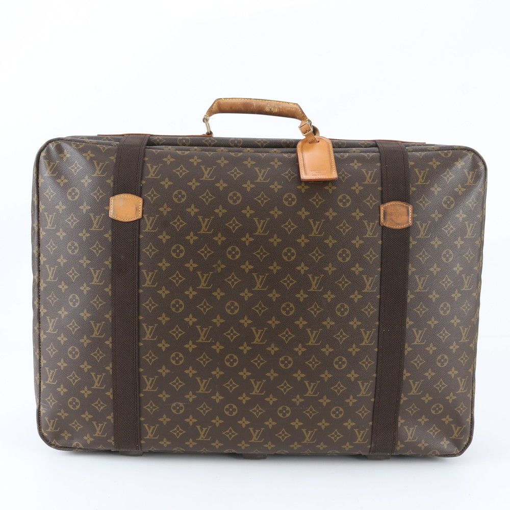 Louis Vuitton Monogram Satellite 70 Leather Boston Bag Tote Carry