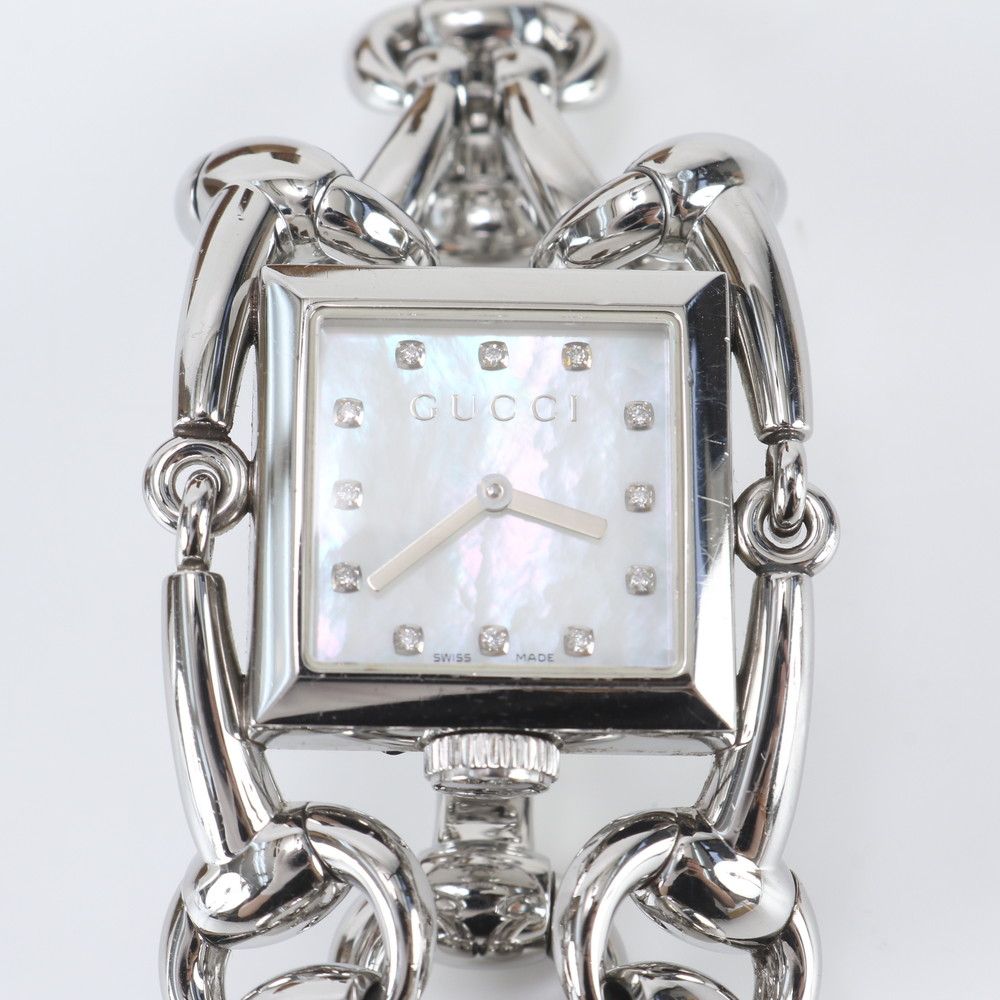 Gucci Signoria Diamond Shell Watch Silver — view 3