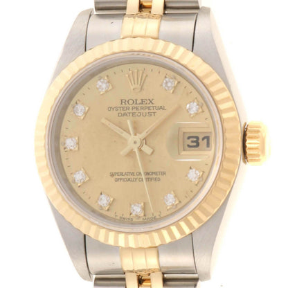 Rolex Datejust Diamond 18k Yellow Gold Stainless Steel Automatic
