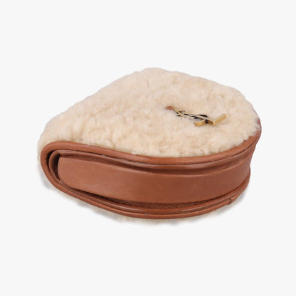 Saint Laurent Le K Baby Satchel Brown Shearling Leather — view 5