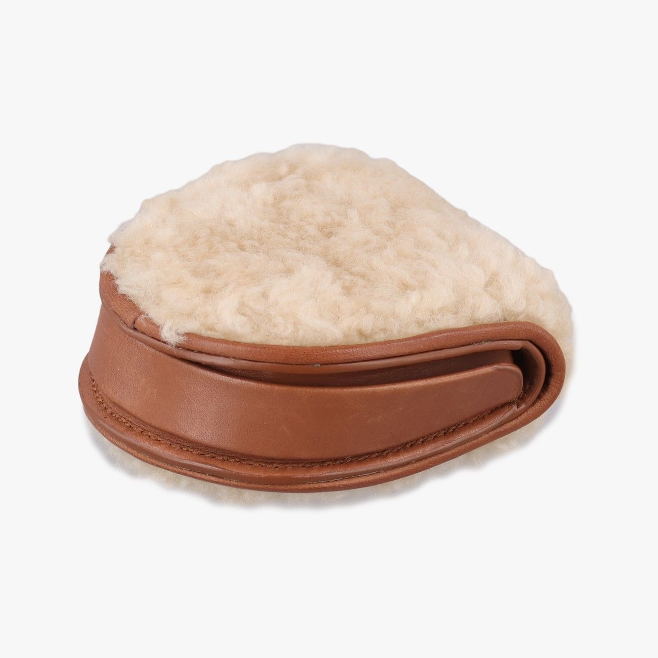 Saint Laurent Le K Baby Satchel Brown Shearling Leather — view 6