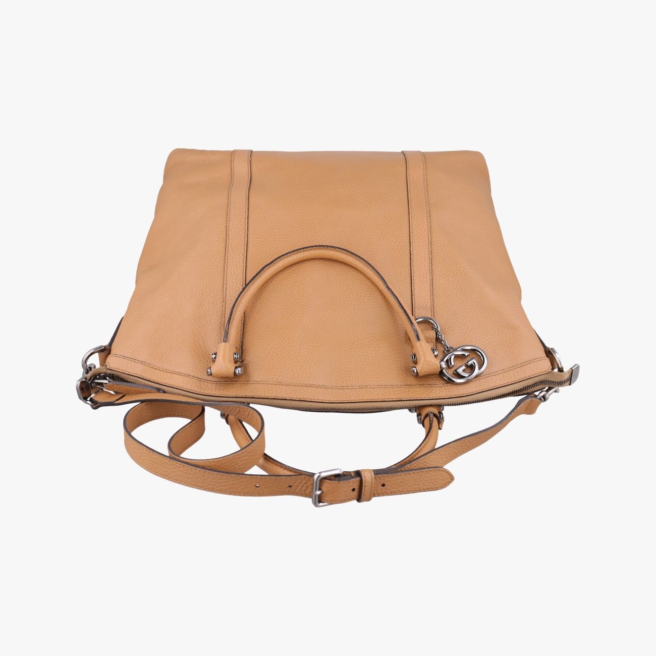 Gucci GG Charm Top Handle Camel Leather — view 8