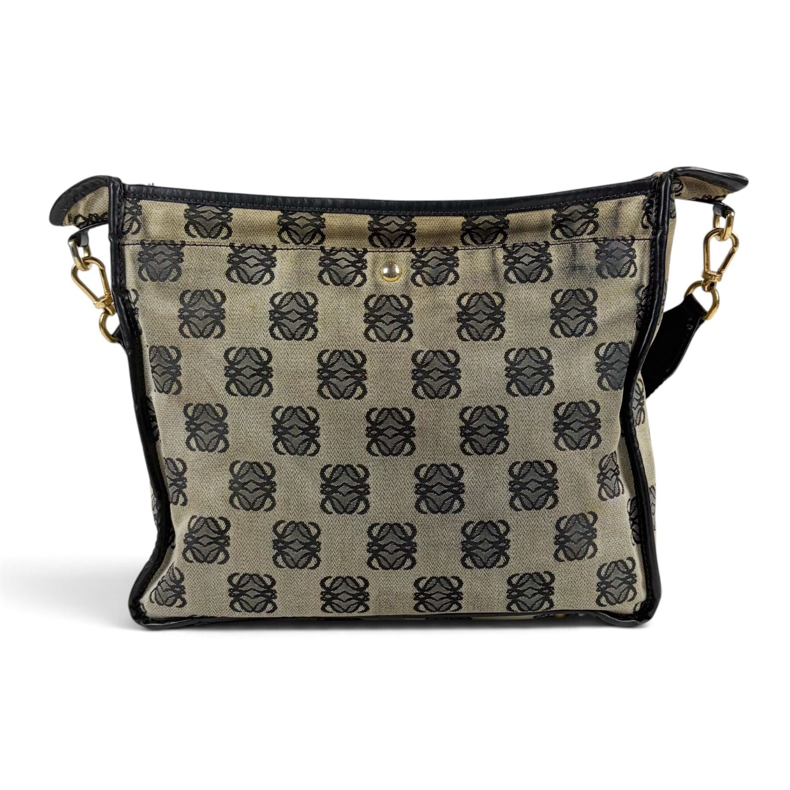Loewe Repeat Anagram Canvas Cross Big Padlock Logo Navy Crossbody — view 4