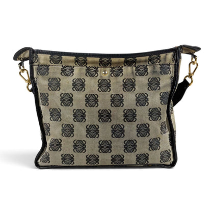 Loewe Repeat Anagram Canvas Cross Big Padlock Logo Navy Crossbody — view 4