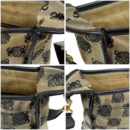 Loewe Repeat Anagram Canvas Cross Big Padlock Logo Navy Crossbody — view 6