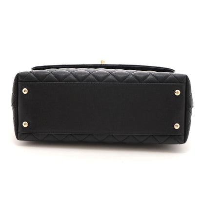 Chanel Coco Handle 29 Black Gold Caviar 2-Way Shoulder Bag — view 3