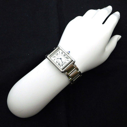 Cartier Watch Tank Must LM Rectangular Silver Dial Roman Index SS Quartz Analog — view 8