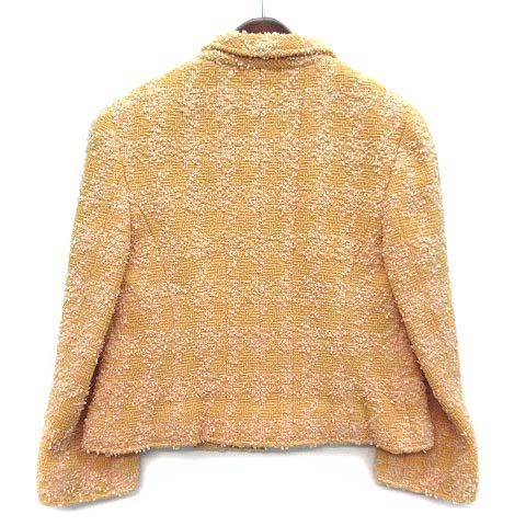 Chanel Vintage CC Logo Silver Button Tweed Skirt Suit Jacket Top and Bottom Set — view 3