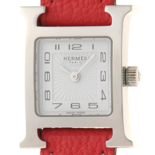 Hermes H Watch Tour Stainless Steel White
