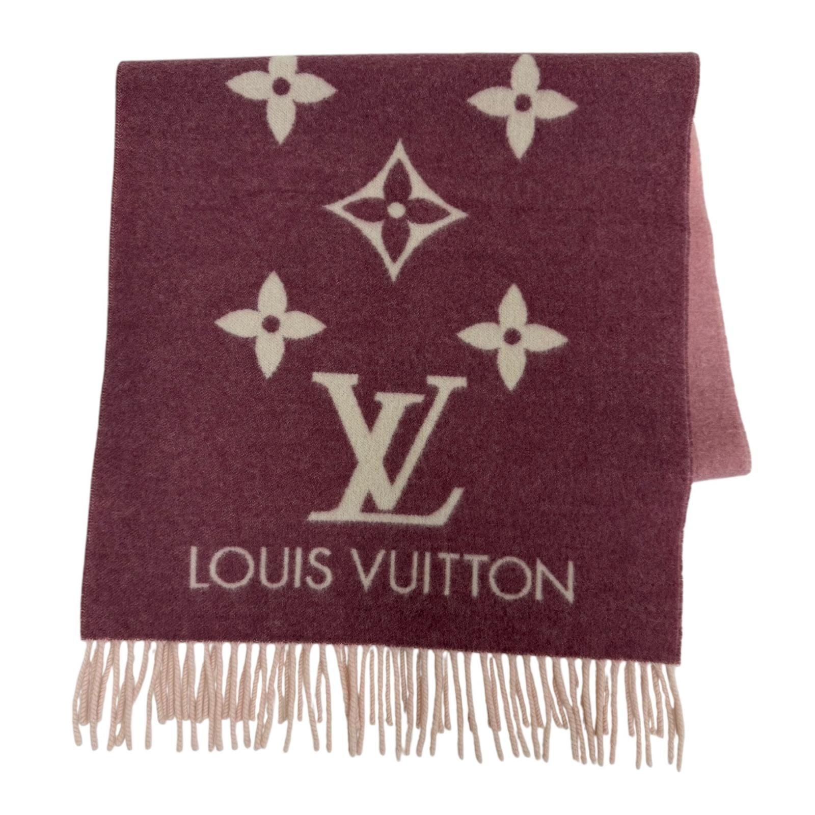 Louis Vuitton Scarf Reykjavik Gradient Cashmere 100% Rose Gray