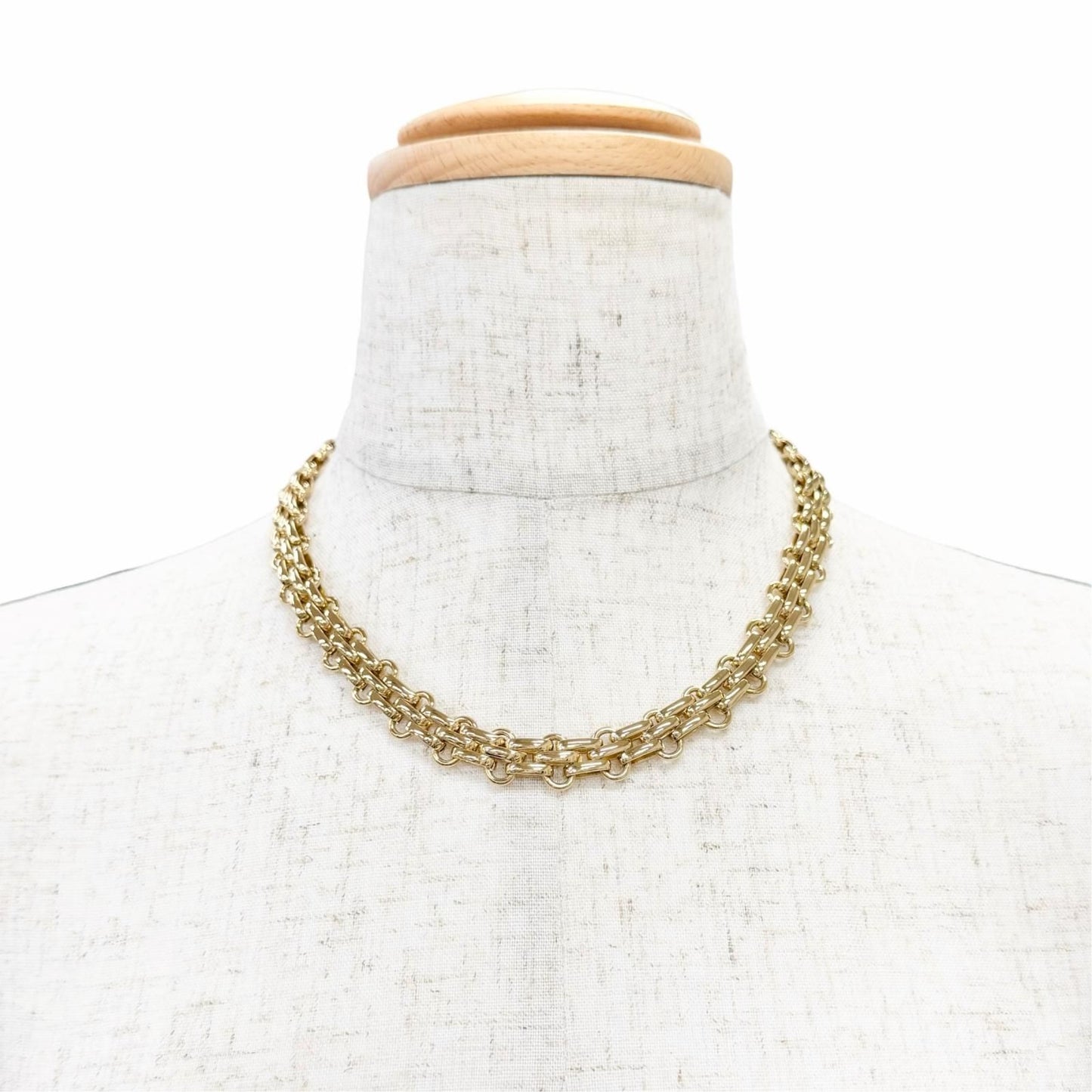 Dior Vintage Chain Choker Necklace Gold — view 2