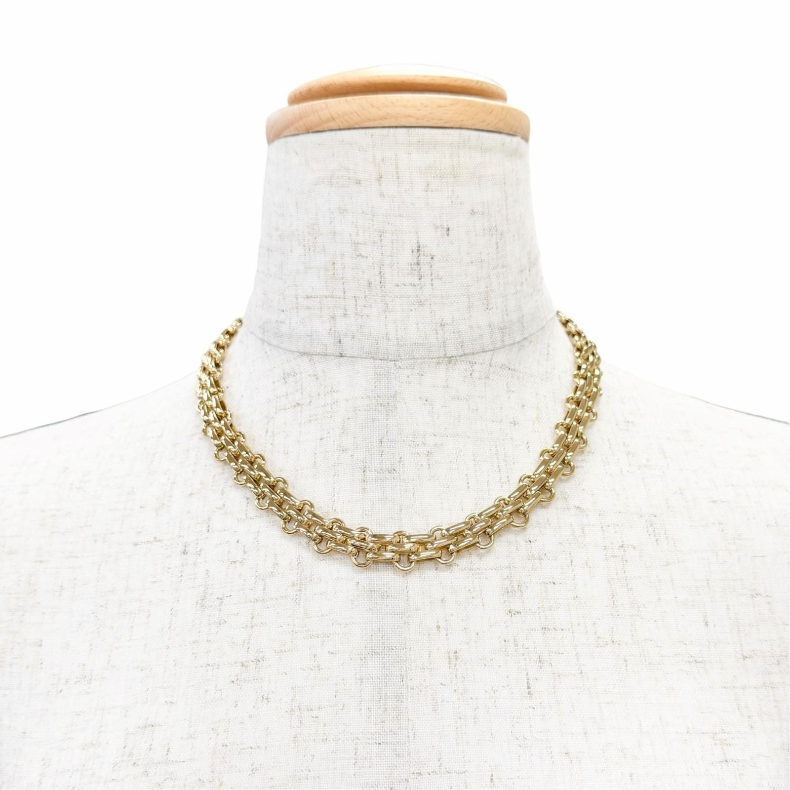 Dior Vintage Chain Choker Necklace Gold — view 2