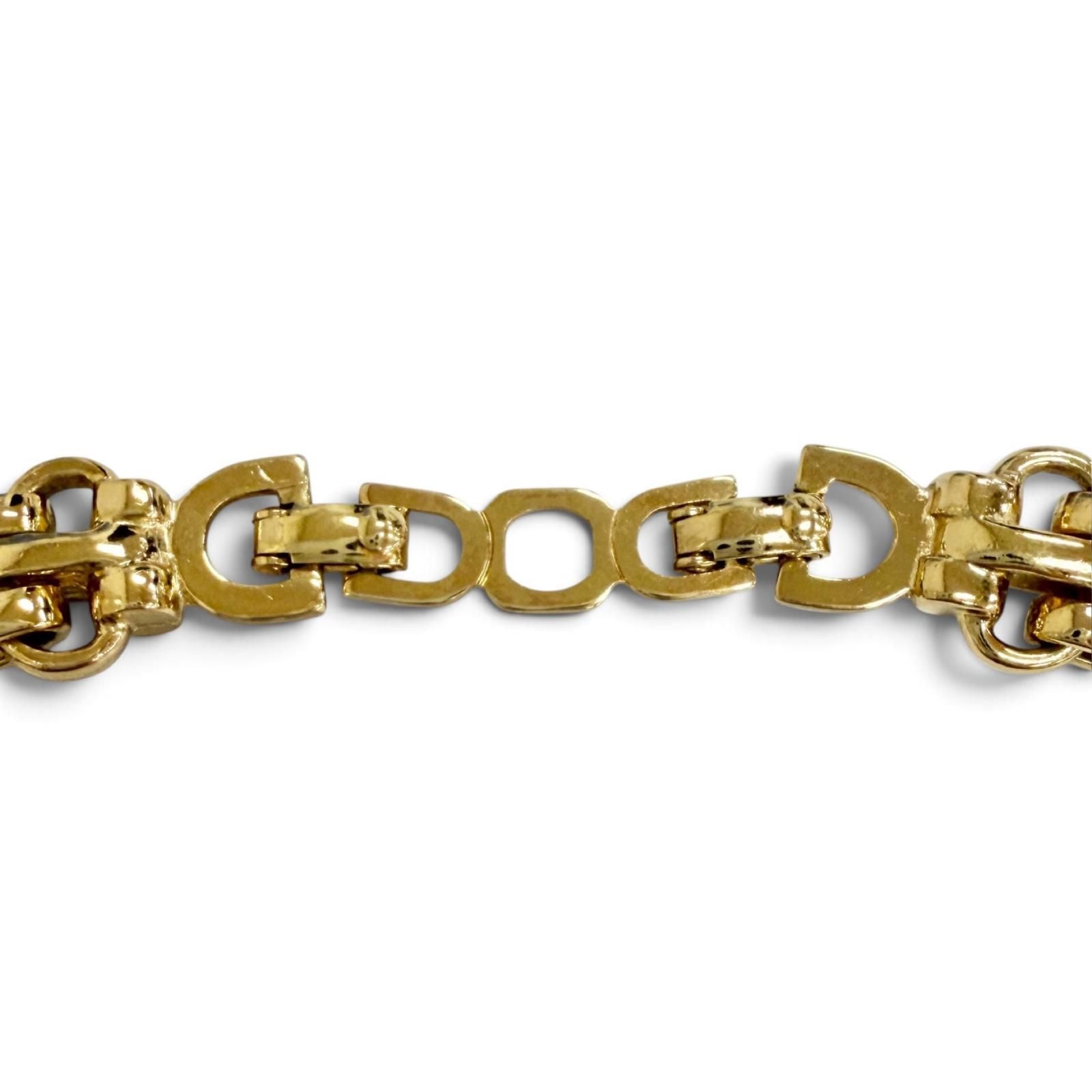 Dior Vintage Chain Choker Necklace Gold — view 4