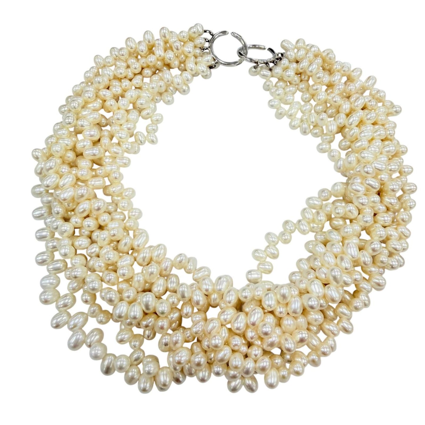 Tiffany & Co Paloma Picasso Torsade Fresh Water Pearl 925 Necklace White Silver