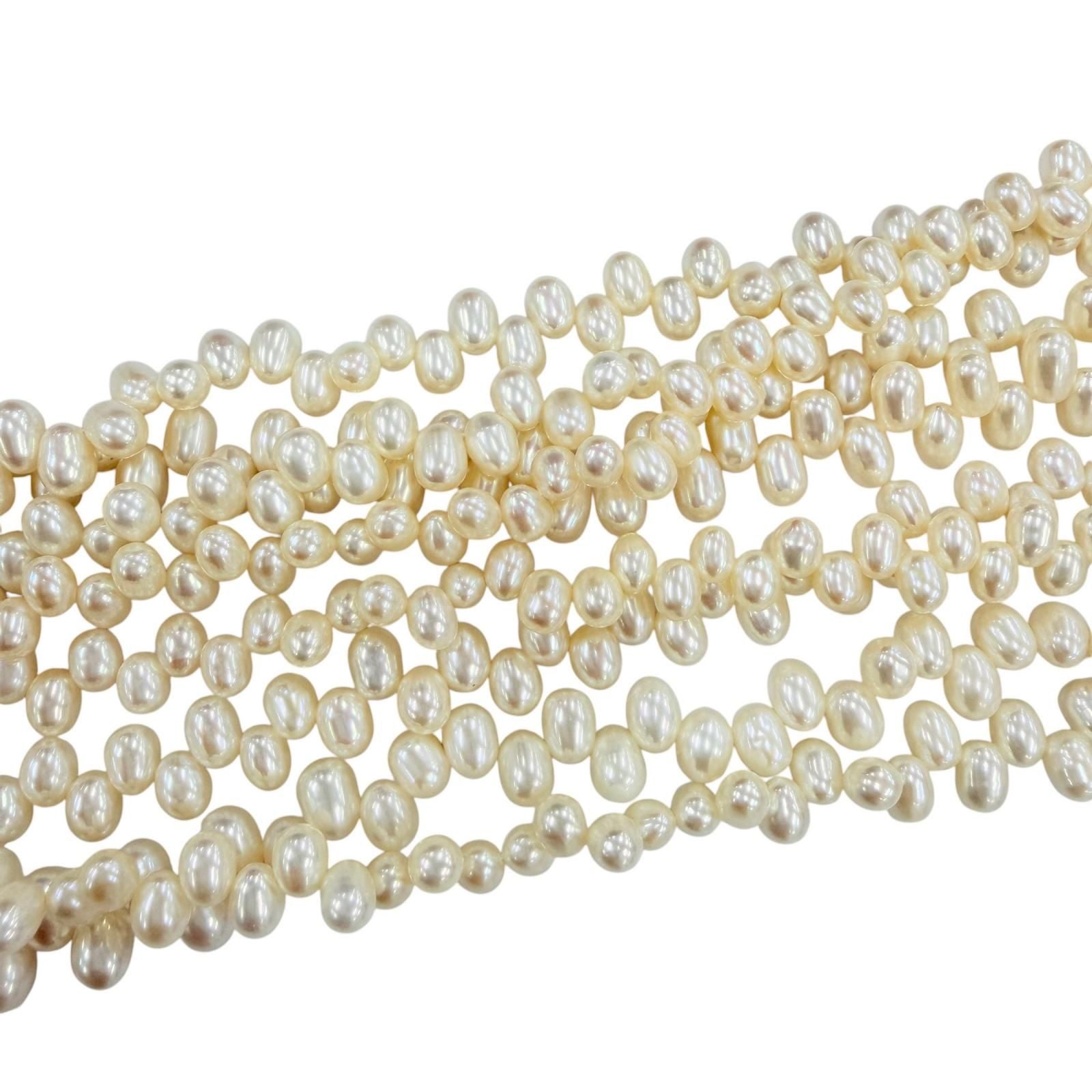 Tiffany & Co Paloma Picasso Torsade Fresh Water Pearl 925 Necklace White Silver — view 5