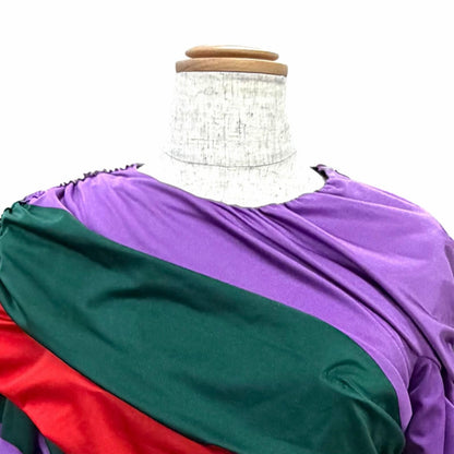 Gucci Sherry Line Shirred Drape Top with Brooch 44 — view 2