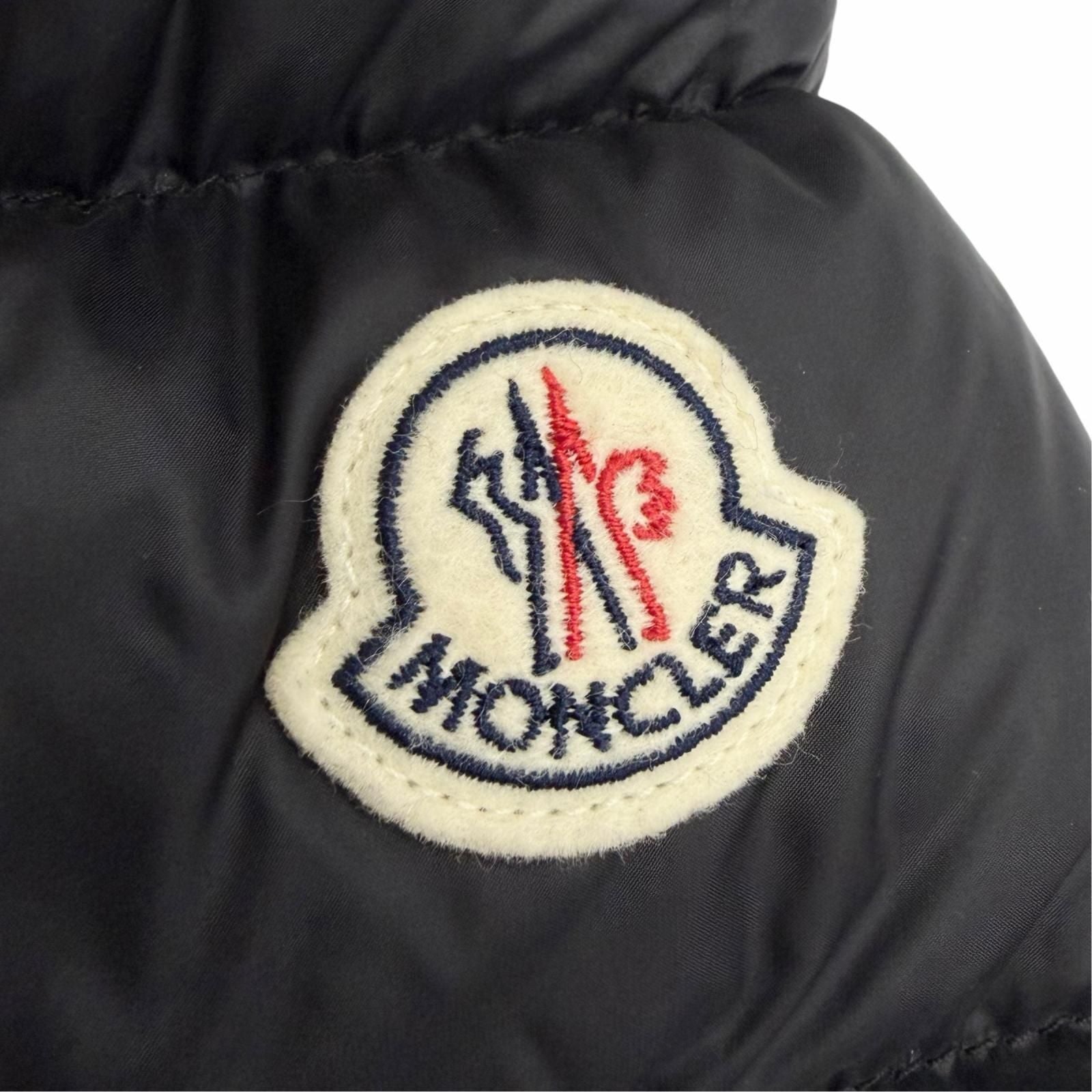 Moncler Hermifur Elmifur Logo Patch Fur Hooded Down Coat Black — view 6