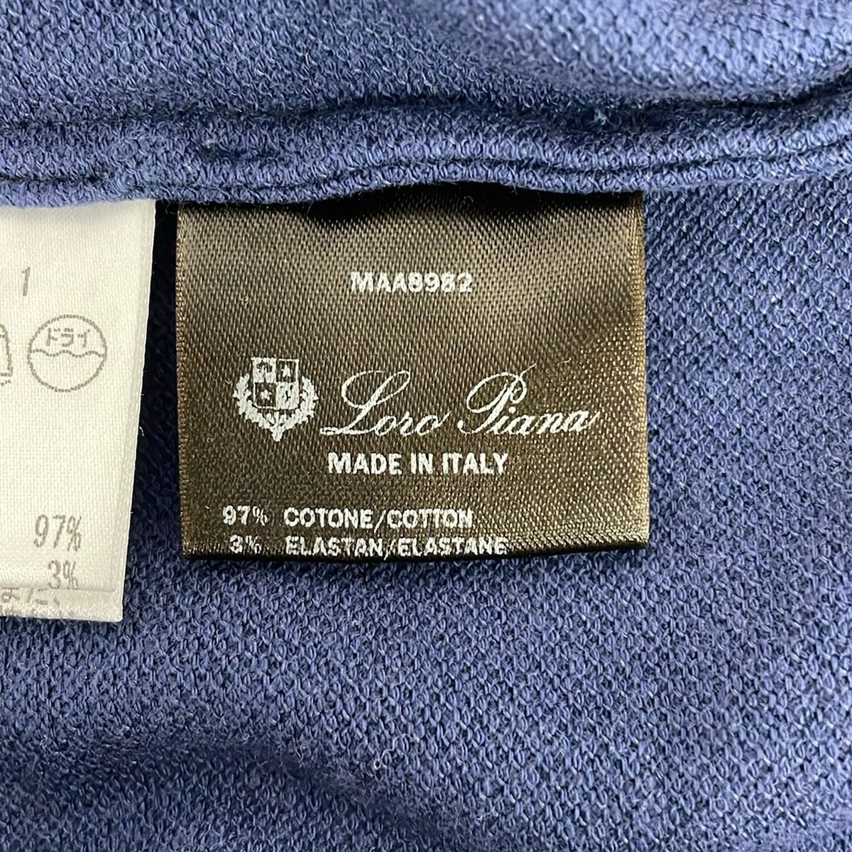 Loro Piana Short Sleeve Polo Shirt Navy M — view 4