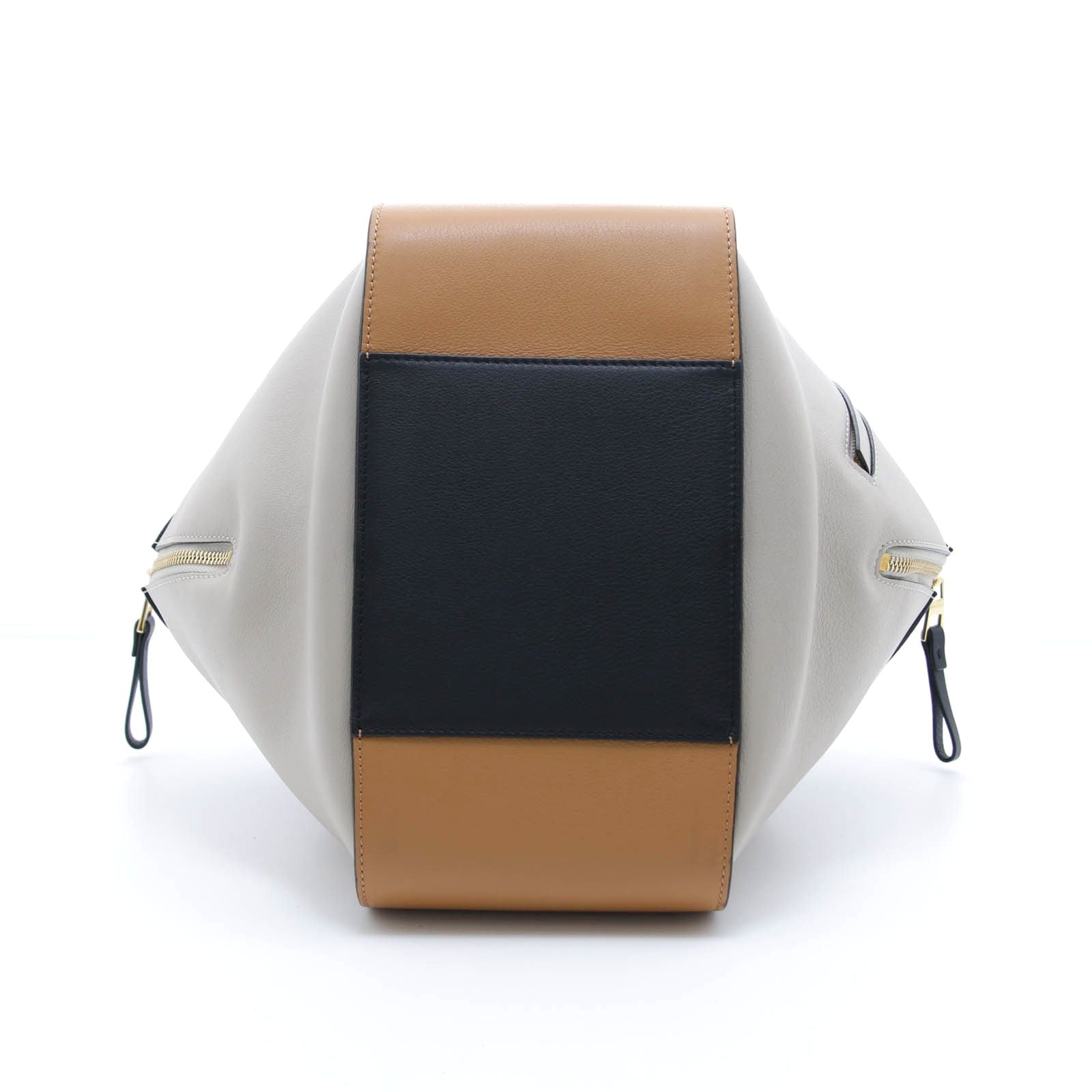 Loewe Hammock Small Brown Beige Black Calfskin Shoulder Bag — view 3