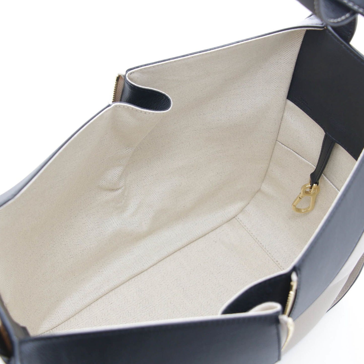 Loewe Hammock Small Brown Beige Black Calfskin Shoulder Bag — view 8