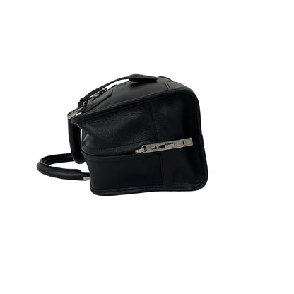 Loewe With Key Amazona 28 Anagram Log Leather Mini Boston Bag Black — view 5